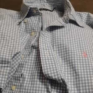 Ralph Lauren Navy and White Gingham Shirt